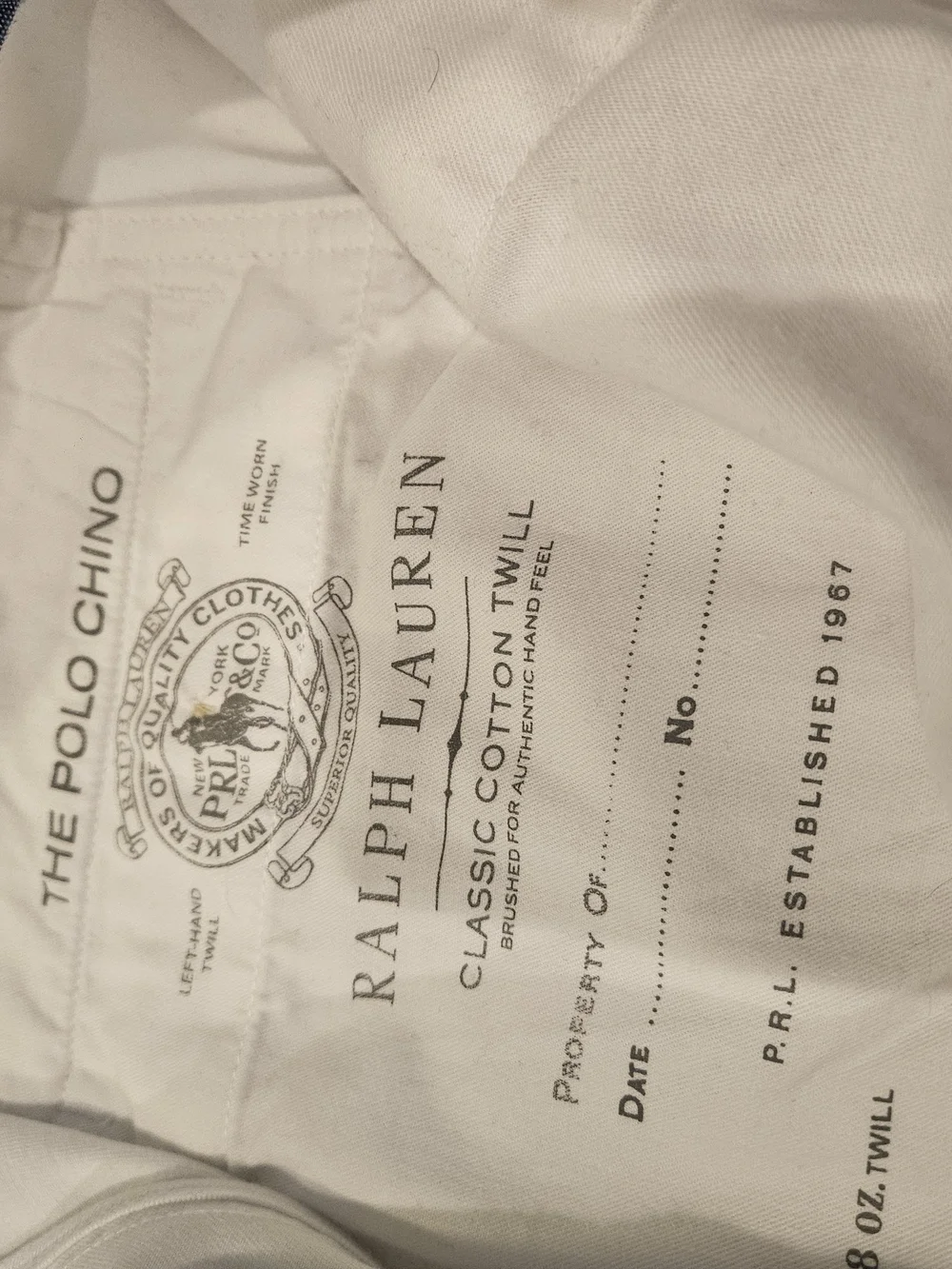 Polo by Ralph Lauren Men’s Off-White Chino Pants